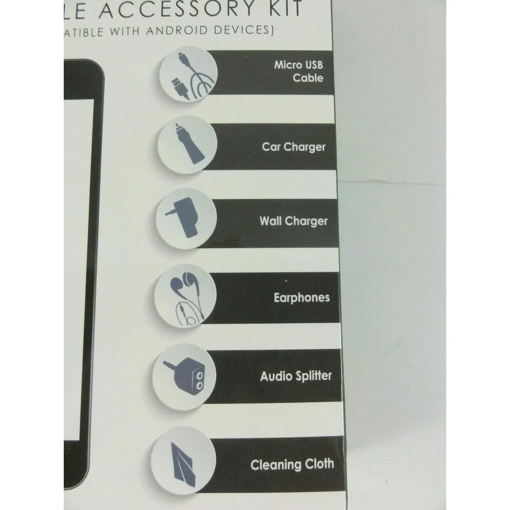 Mobile Accessory Kit for‎ Android Devices, Headphones, Cigarette Lighter Adaptor